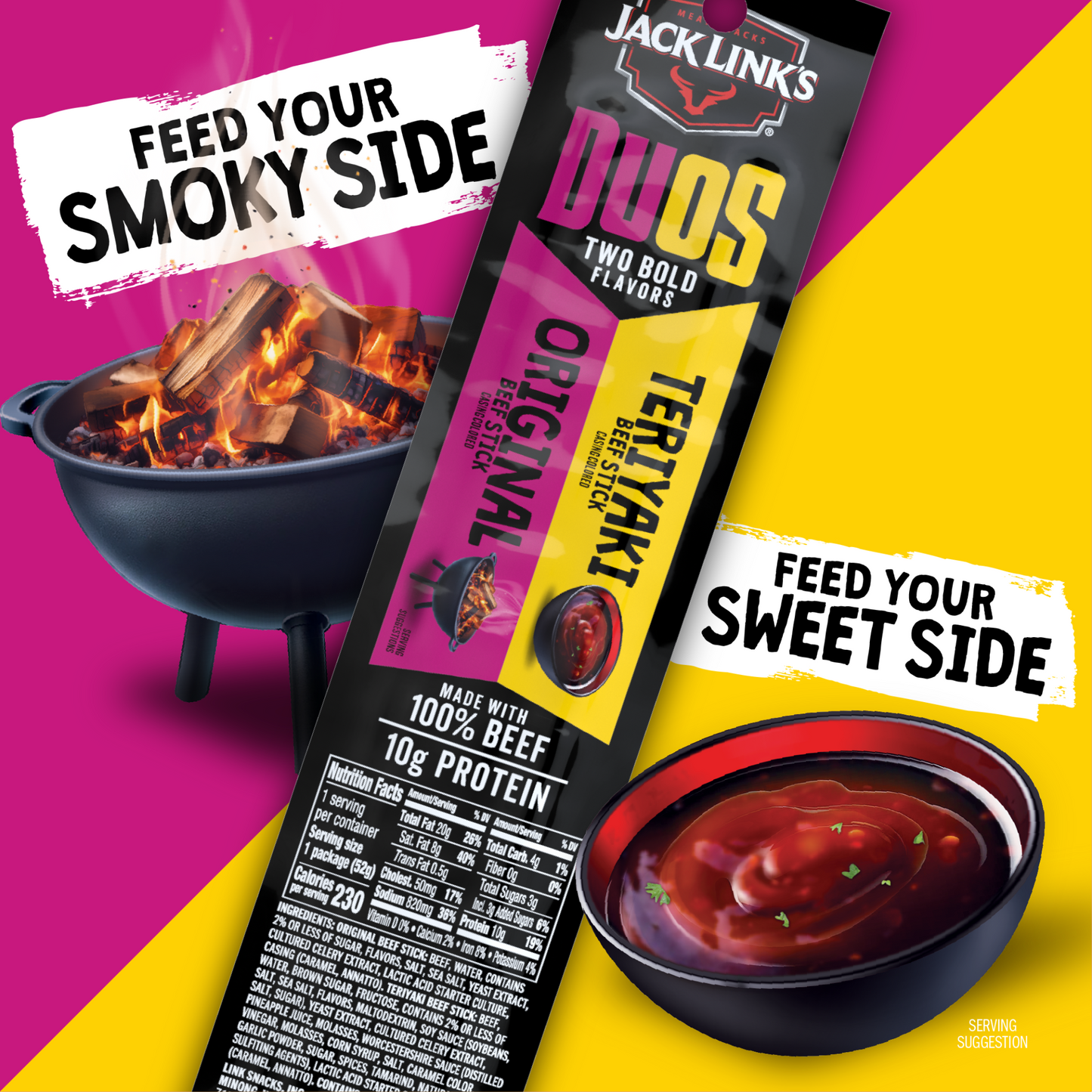 JL DUOS 1.84oz Original/Teriyaki Sticks 60CT