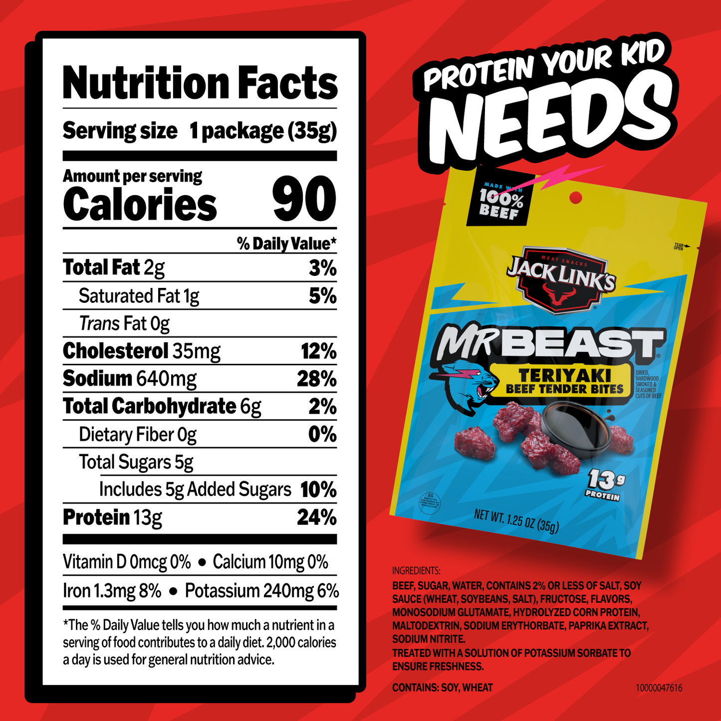 1.25oz Teriyaki Beef Tender Bites 60CT