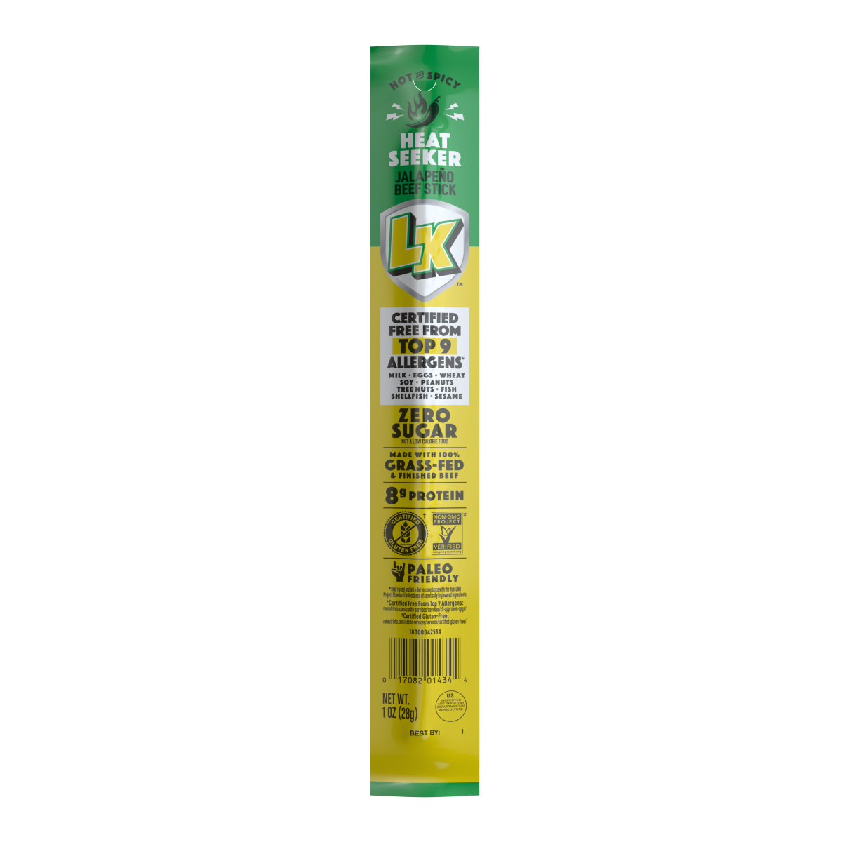 LK 1oz Heat Seeker (Jalapeno) Beef Stick 72CT