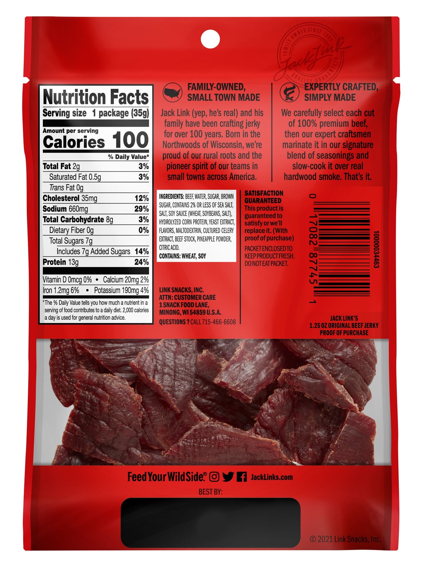1.25oz Original Beef Jerky 60CT