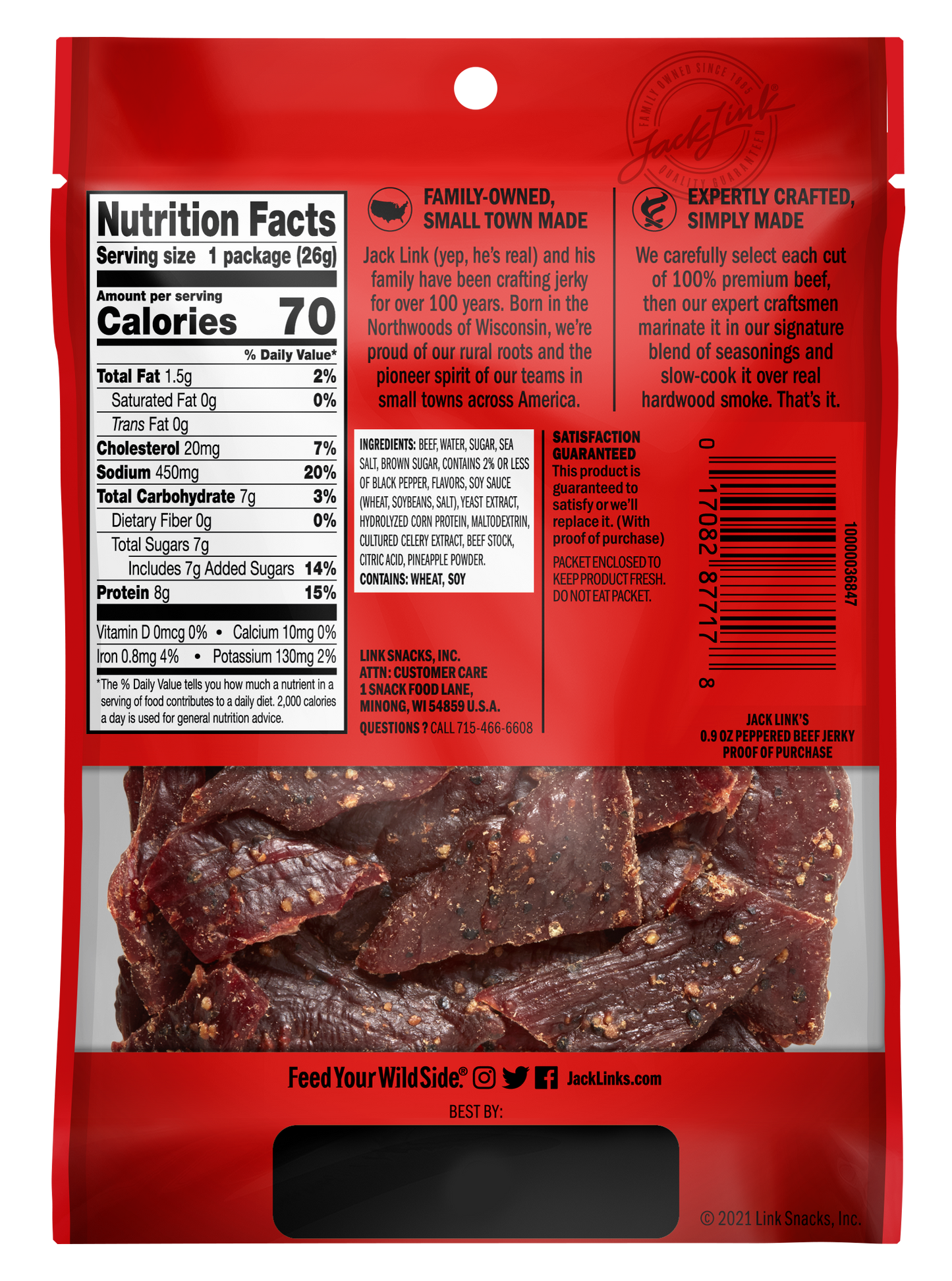 .9oz Peppered Beef Jerky 48CT