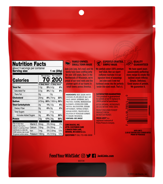 2.85oz Teriyaki Tender Bites 12CT