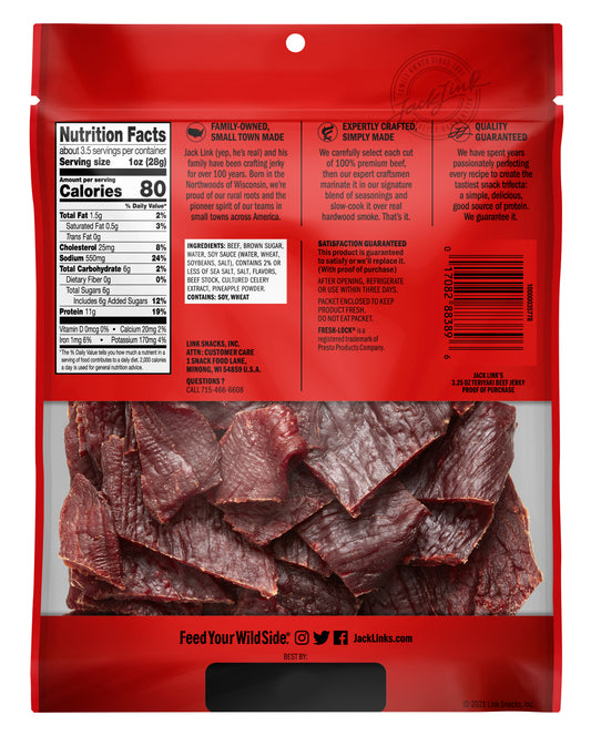JL 3.25oz Teriyaki Jerky 8CT