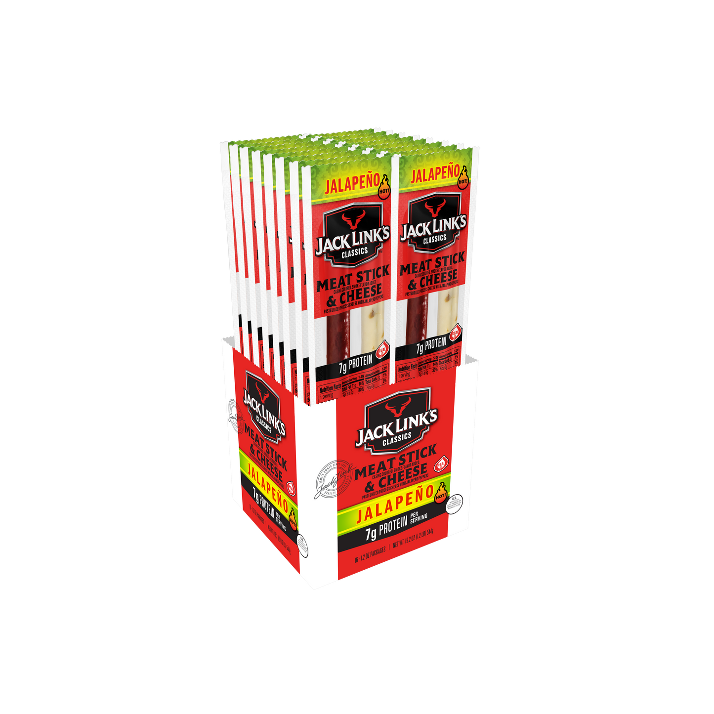 1.2oz Jalapeno Beef Stick & Cheese Classic Combo 48CT