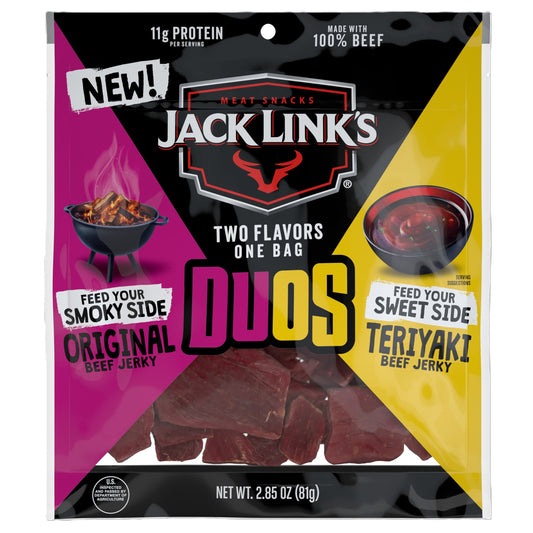 JL DUOS 3.25oz Original/Teriyaki Jerky 8CT