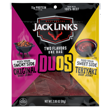 JL DUOS 2.85oz Original/Teriyaki Jerky 12CT