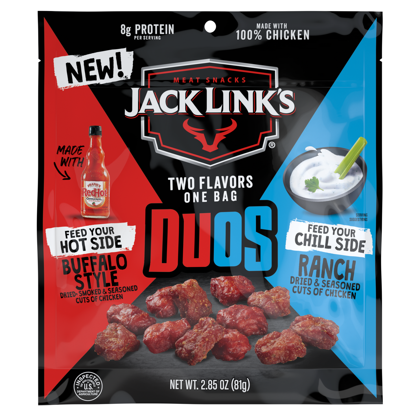 JL DUOS 3.25oz Buffalo/Ranch Chicken Bites 8CT