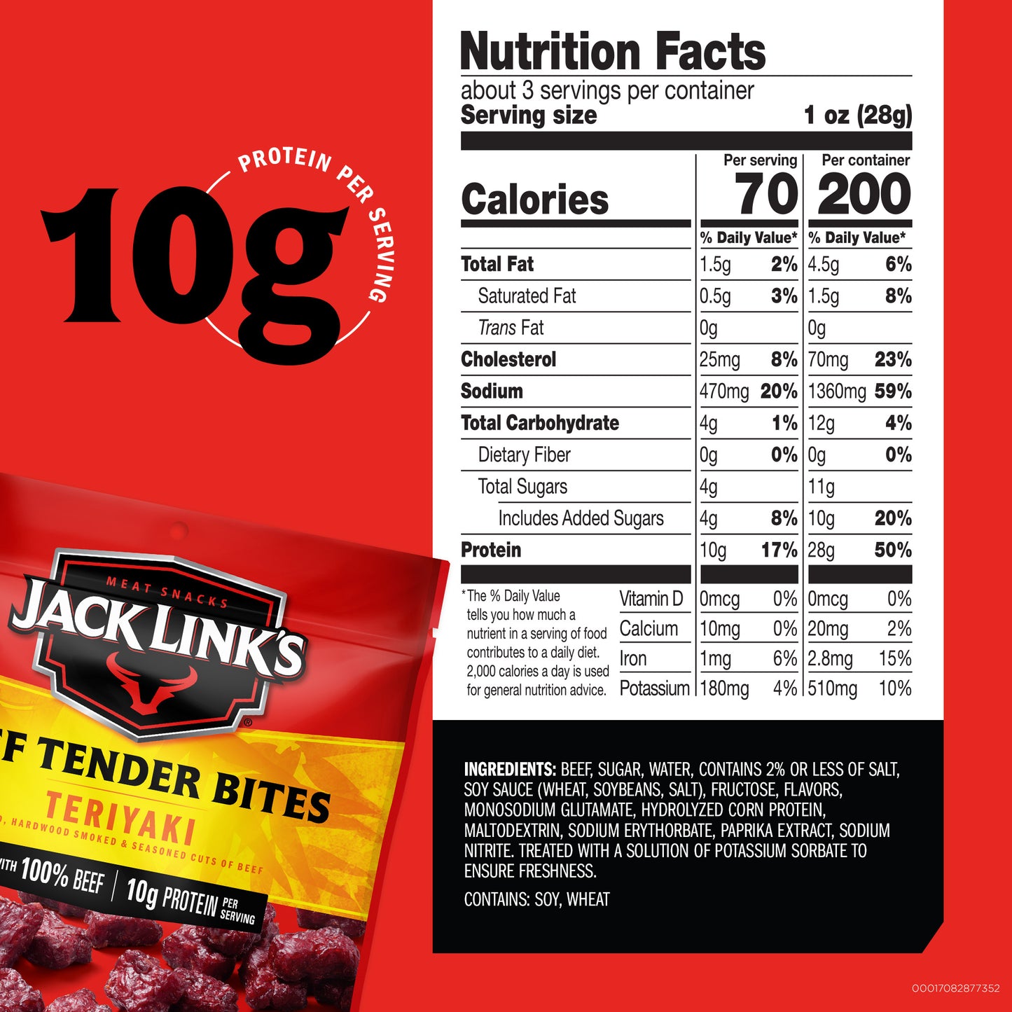 2.85oz Teriyaki Tender Bites 12CT