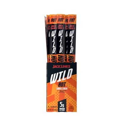 1oz Jack Links Wild Hot Snack Sticks 40CT