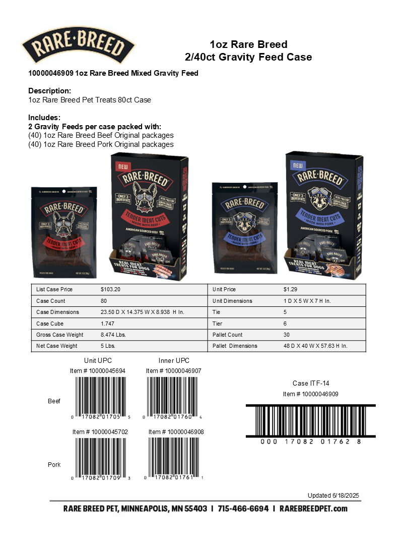 1oz Rare Breed Gravity Feed Case 2/40CT