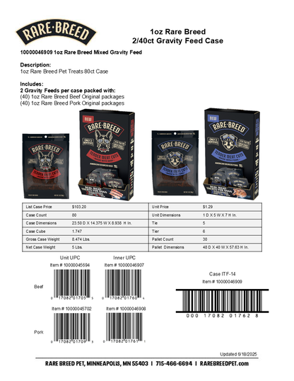 1oz Rare Breed Gravity Feed Case 2/40CT