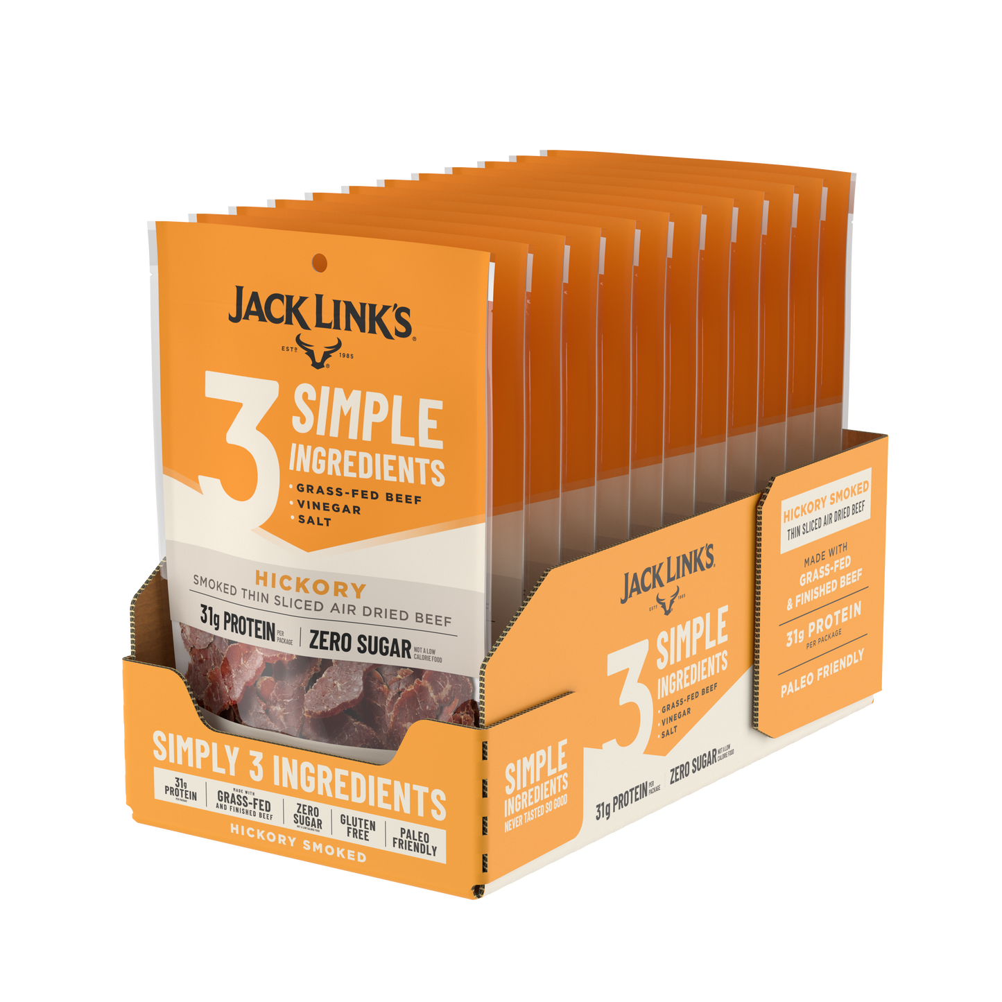 2oz Hickory JL3 Air Dried Steak Slices 12CT