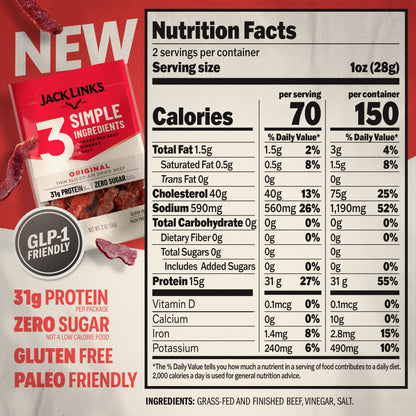 2oz Original JL3 Air Dried Steak Slices 12CT