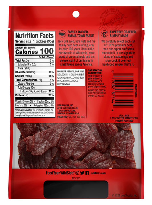 1.25oz Sweet & Hot Beef Jerky 60CT