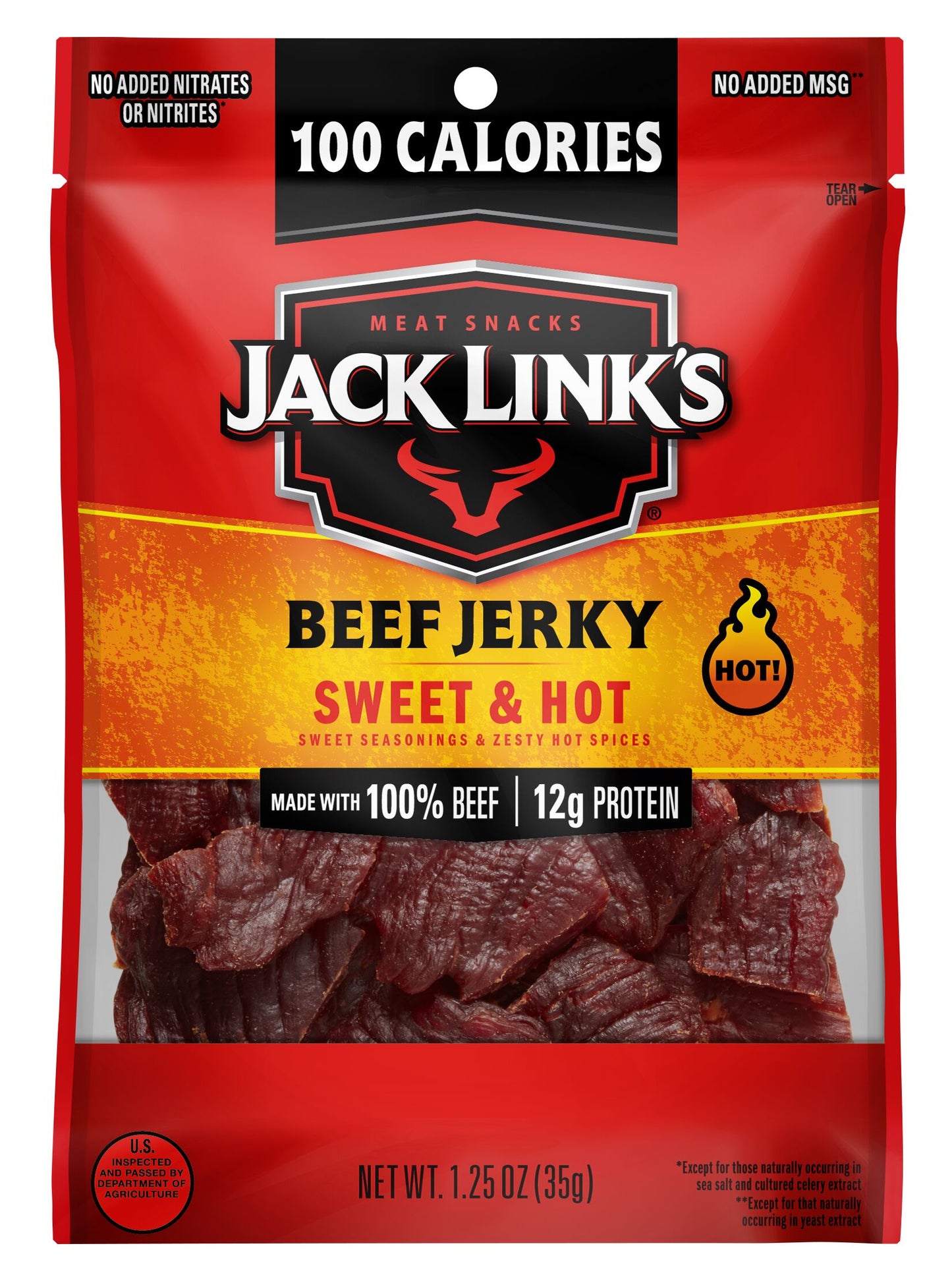 1.25oz Sweet & Hot Beef Jerky 60CT