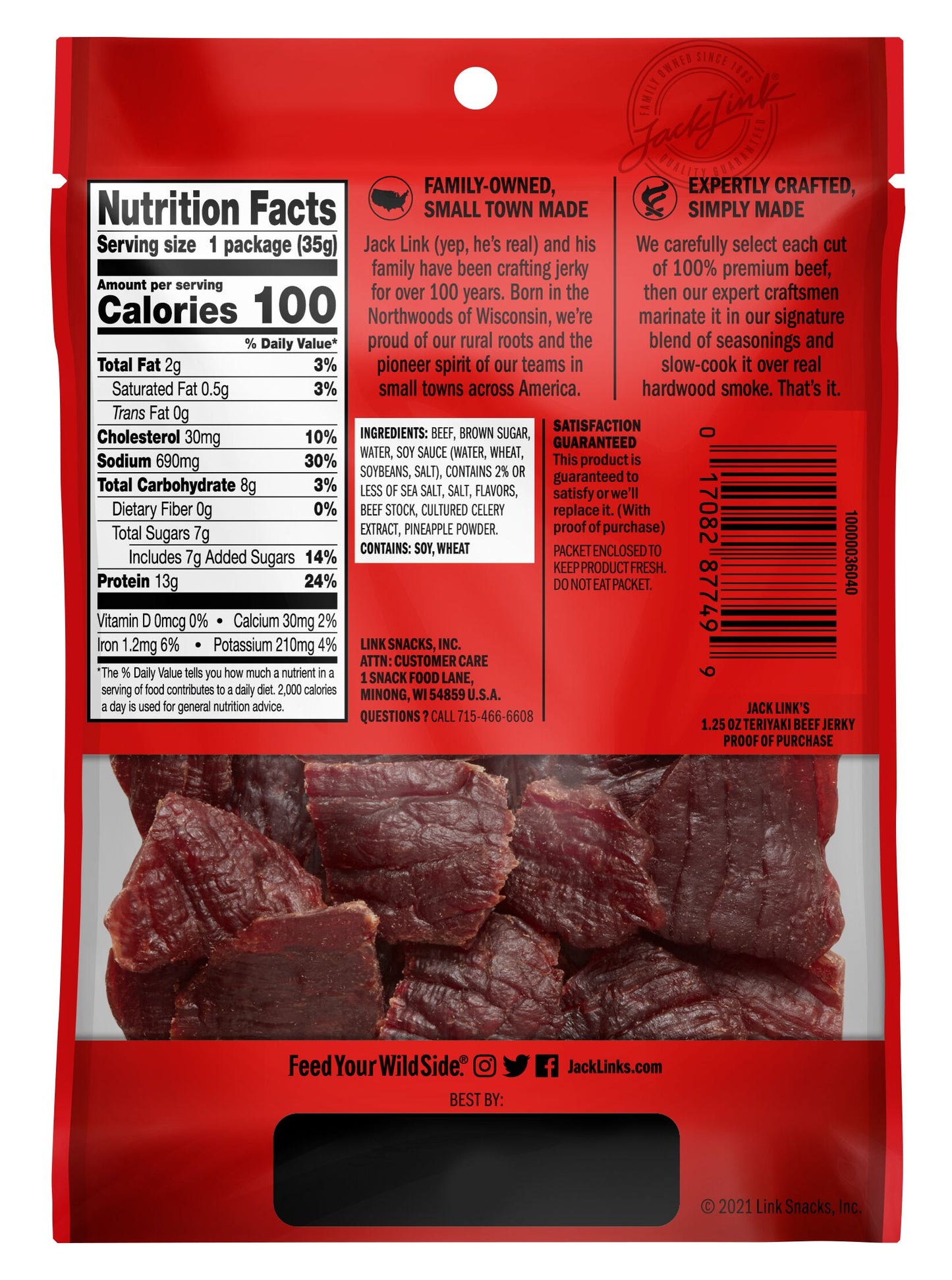 1.25oz Teriyaki Beef Jerky 60CT