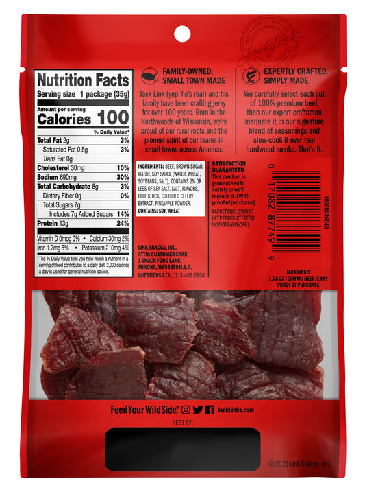 1.25oz Teriyaki Beef Jerky 60CT