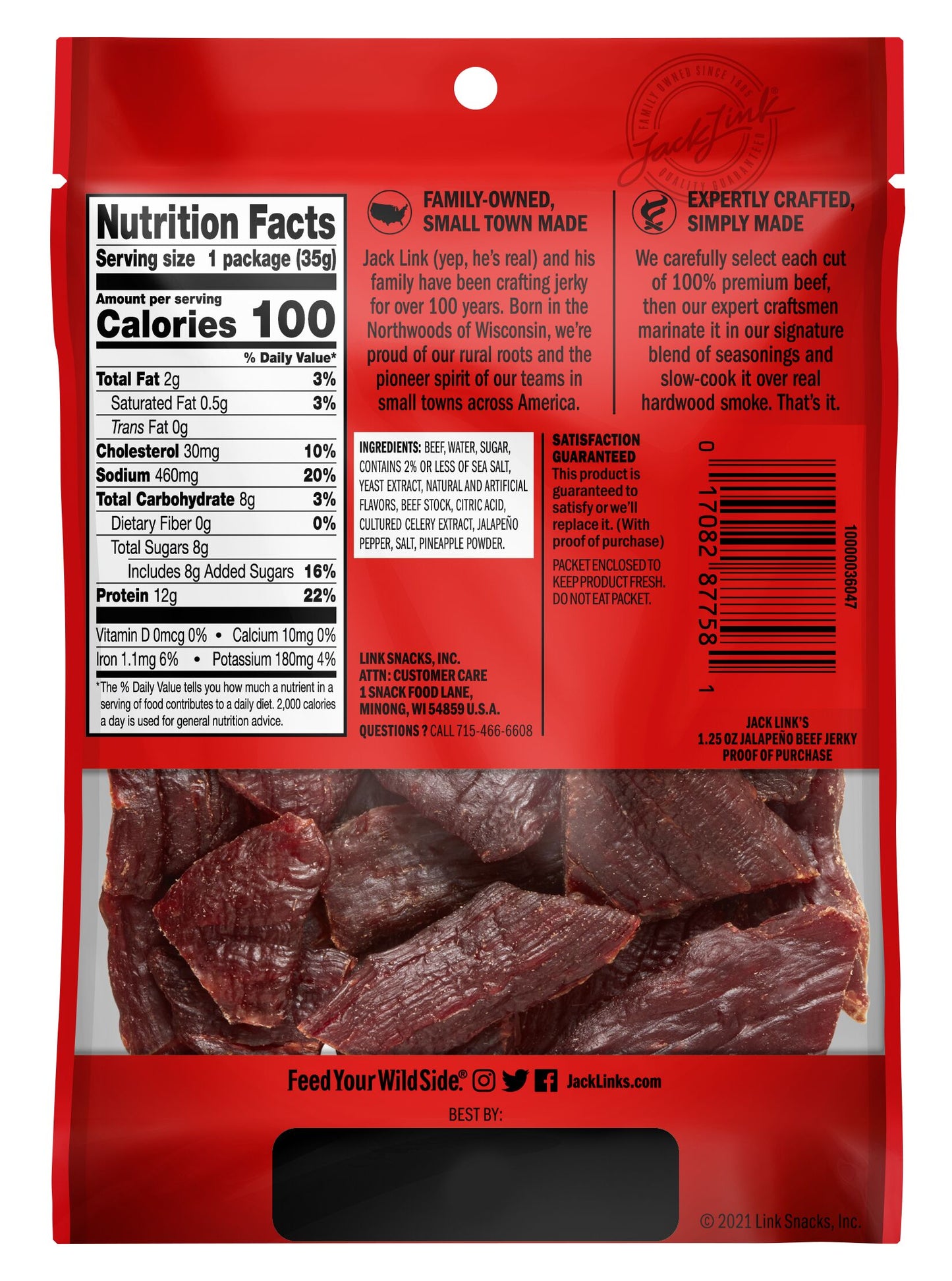 1.25oz Jalapeno Beef Jerky 60CT
