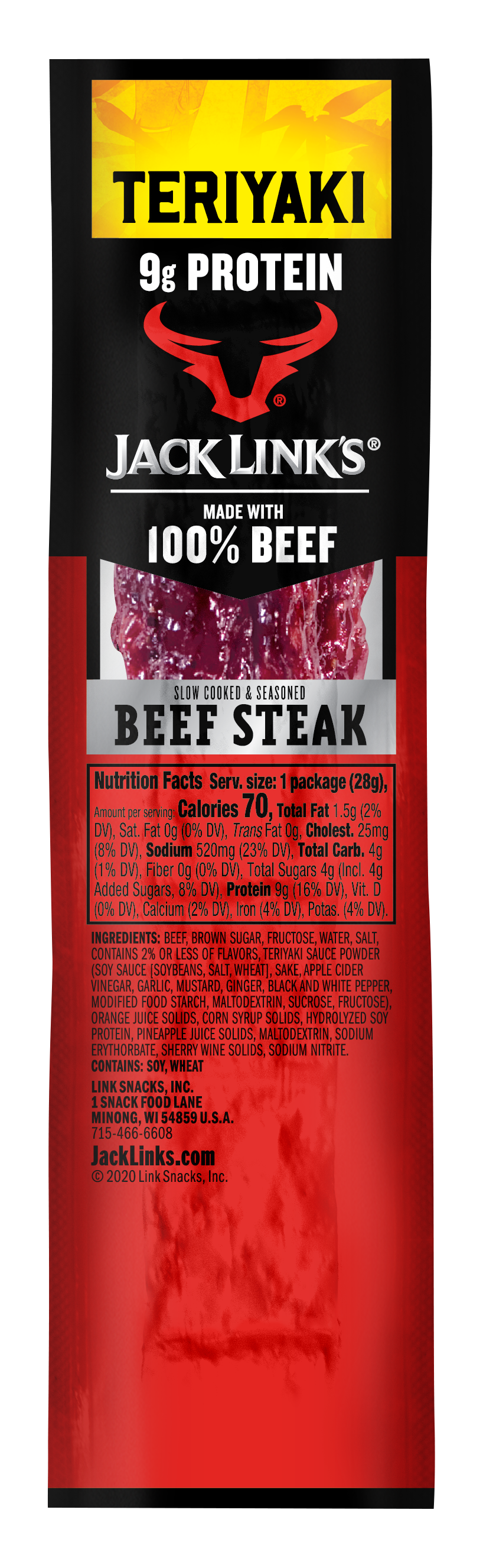 1oz Teriyaki Beef Steak 72CT