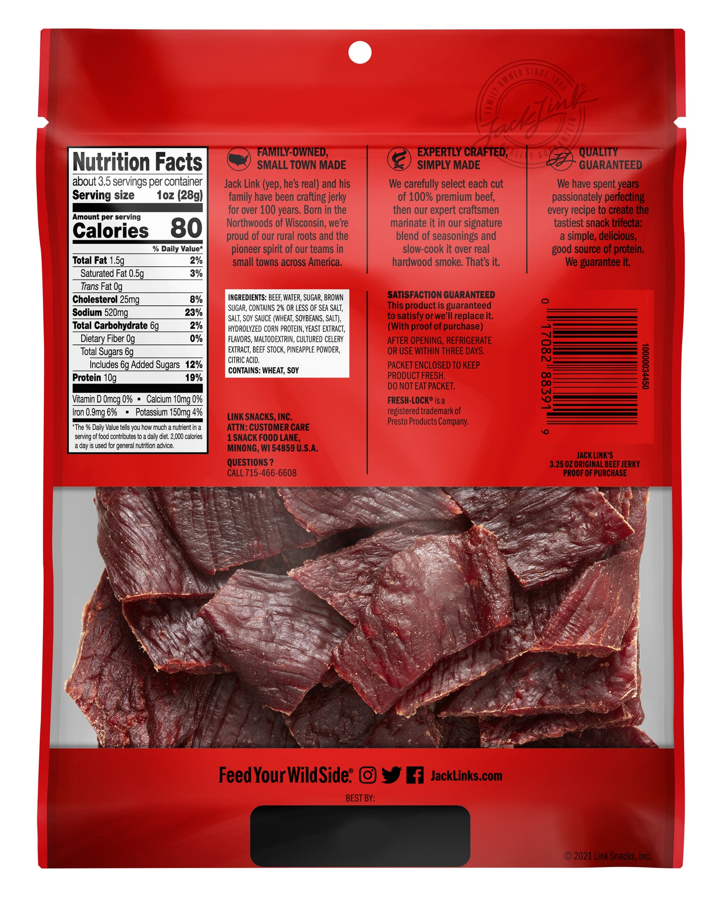 JL 3.25oz Original Jerky 8CT